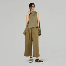 Load image into Gallery viewer, 110225 ASYMMETRICAL SLEEVELESS BLOUSE