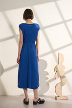 Load image into Gallery viewer, AMALISSE MIDI DRESS WITH SHOULDER PLEATS