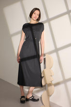 Load image into Gallery viewer, AMALISSE MIDI DRESS WITH SHOULDER PLEATS