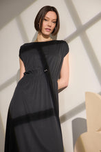 Load image into Gallery viewer, AMALISSE MIDI DRESS WITH SHOULDER PLEATS