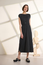 Load image into Gallery viewer, AMALISSE MIDI DRESS WITH SHOULDER PLEATS