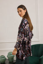 Load image into Gallery viewer, BRIOLA SHIRT PRINT LOOSE 3/4