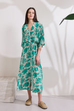 Load image into Gallery viewer, MIREINA LONG FLORAL DRESS WITH FRONT SLIT