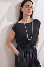 Load image into Gallery viewer, ZARELA SHORT SLEEVES V-NECK BLOUSE