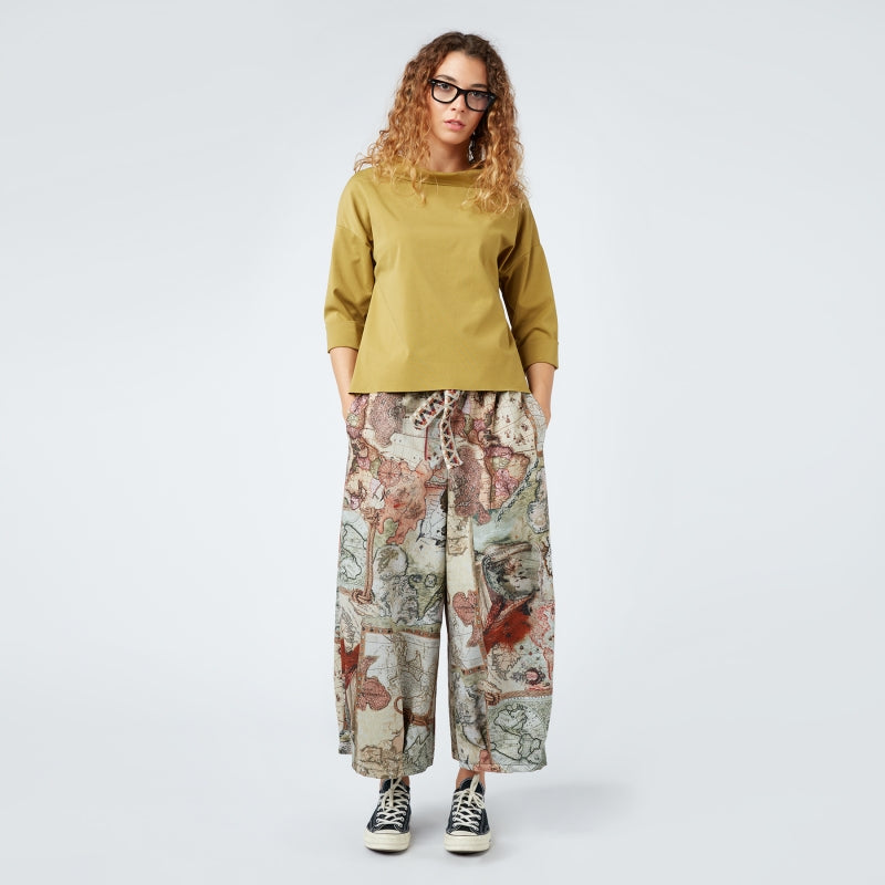 110150 THE DRAPED COWL NECK BLOUSE