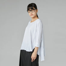Load image into Gallery viewer, 217883 COTTON ASYMMETRICAL BLOUSE
