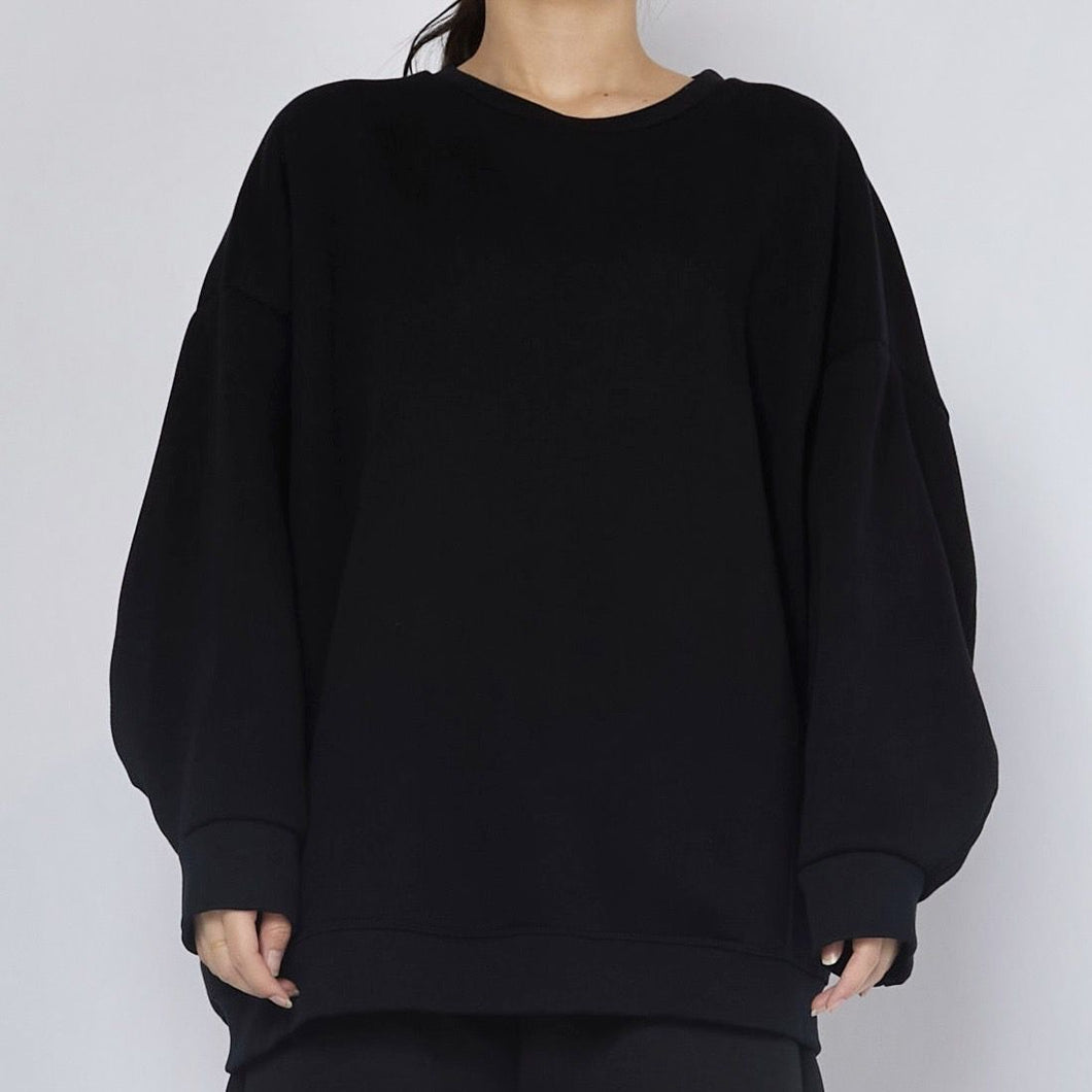 223781J BLACK  COTTON SWEATSHIRT