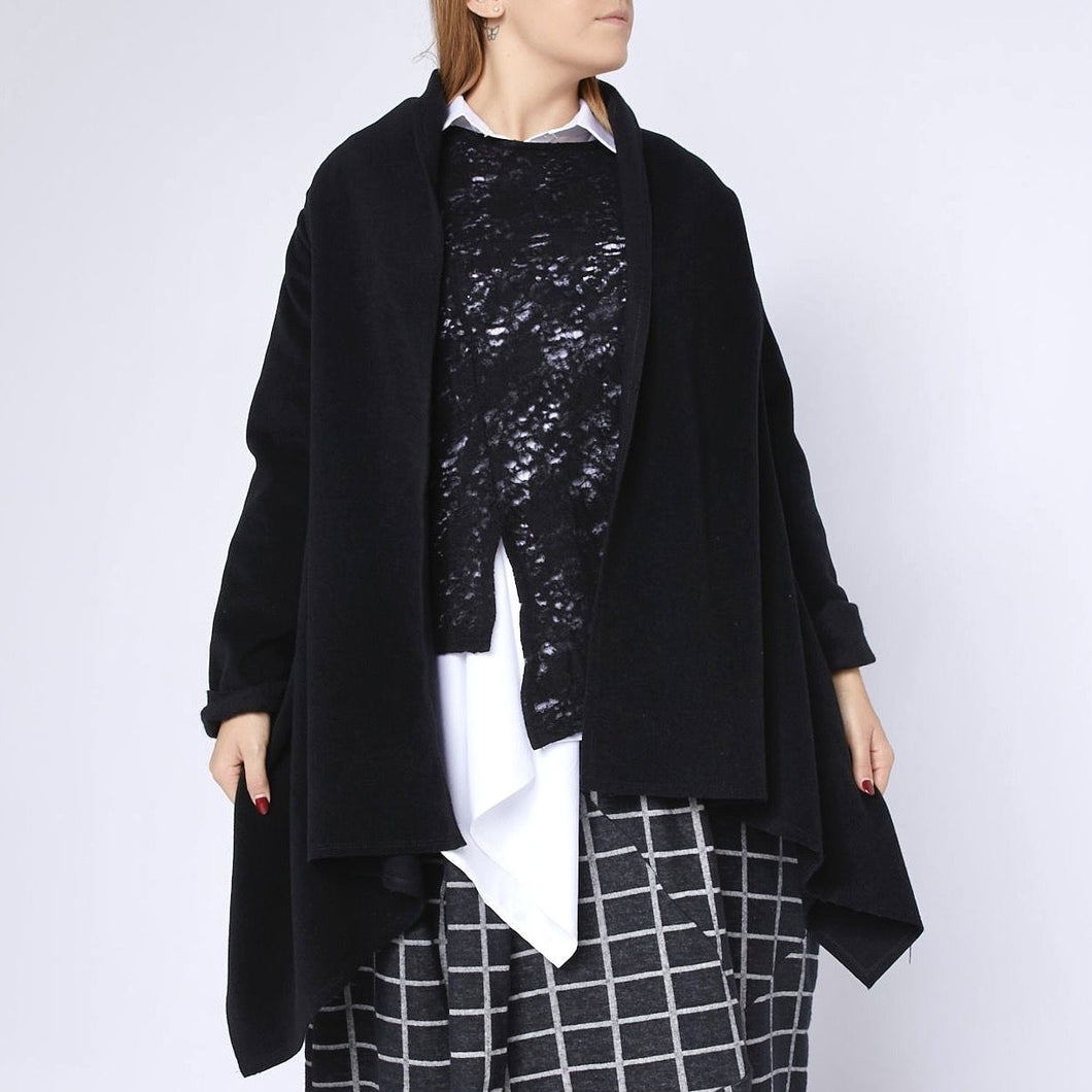 224351J CARDIGAN ASYMMETRICAL SHORT