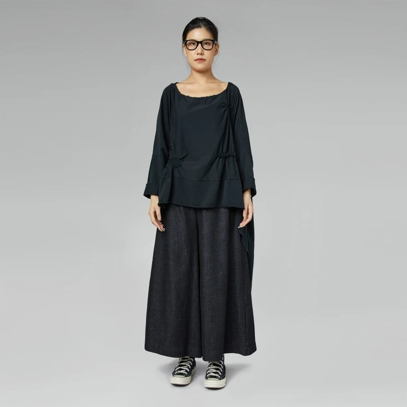 225219 ASYMMETRICAL COTTON BLOUSE