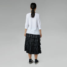 Load image into Gallery viewer, 230236 BLACK RUFFLE MINI  SKIRT
