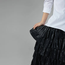 Load image into Gallery viewer, 230236 BLACK RUFFLE MINI  SKIRT
