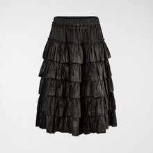 Load image into Gallery viewer, 230236 BLACK RUFFLE MINI  SKIRT
