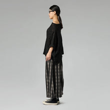 Load image into Gallery viewer, 240382 SHEER BLACK TEXTURED TOP
