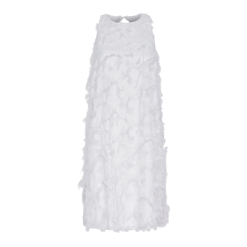 YASDIO SLEEVELESS WHITE MINI DRESS