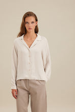 Load image into Gallery viewer, ANGELSHARK LONG SLEEVED SHIRT SATIN WITH BUTTONS FRONT
