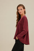 Load image into Gallery viewer, BEEFALO LONG SLEEVES OVERSIZE BLOUSE POCKET
