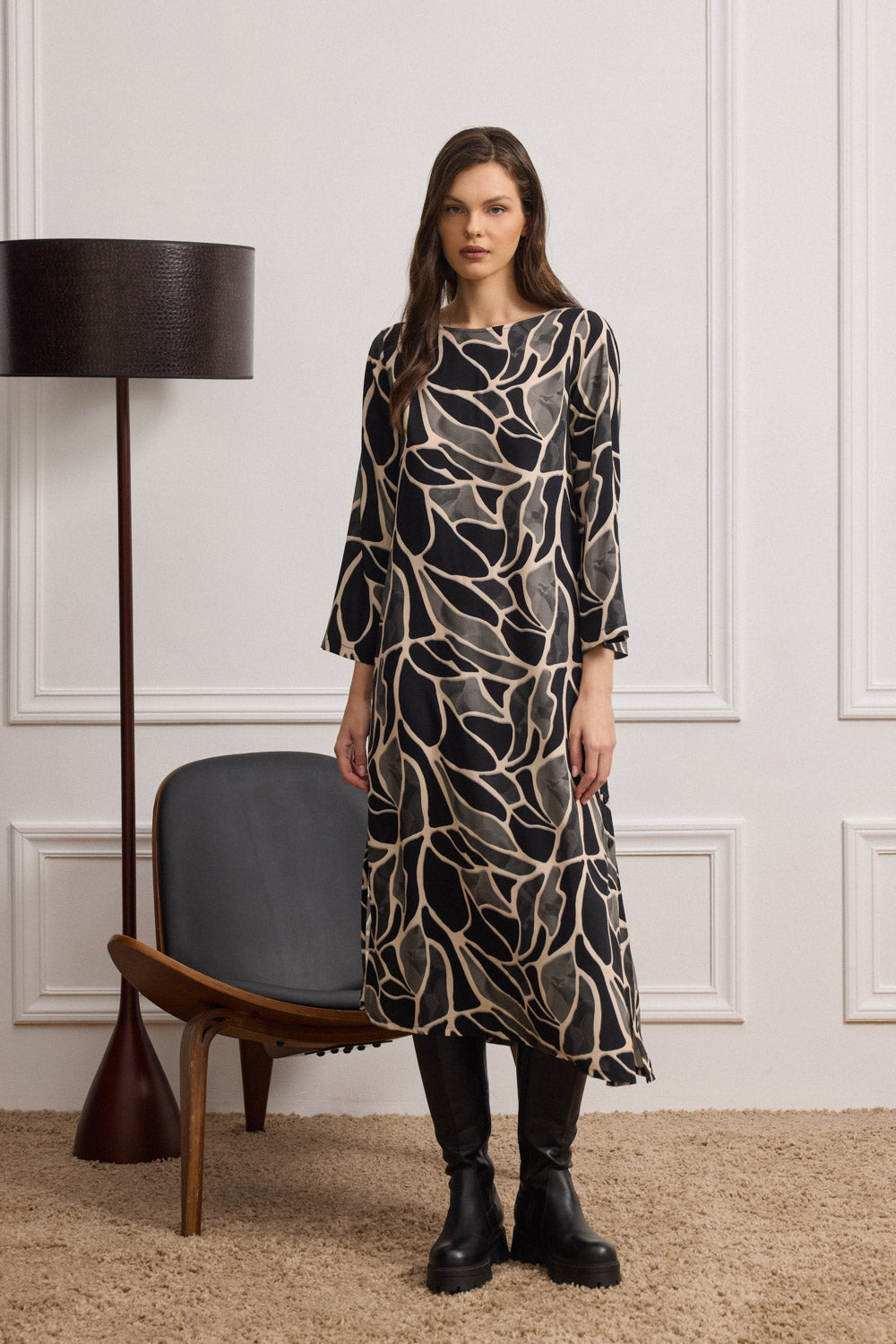 COCO PRINT DRESS MIDI