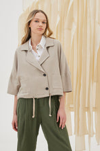 Load image into Gallery viewer, ELAFONISSOS WIDE CROPPED JACKET 3/4 SLEEVES
