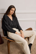 Load image into Gallery viewer, ERROL SATIN SHIRT WITH LAPEL COLLAR
