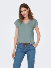 Load image into Gallery viewer, ONLFREES26 SHORT SLEEVES MODAL V BLOUSE
