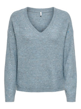 Load image into Gallery viewer, ONLARIZONA V-NECK KNITWEAR WITH GLITTER
