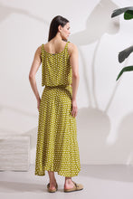 Load image into Gallery viewer, ILIAN POLKA DOT A-LINE SKIRT WITH FRONT OPENING
