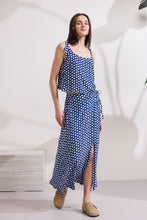 Load image into Gallery viewer, ILIAN POLKA DOT A-LINE SKIRT WITH FRONT OPENING
