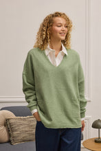 Load image into Gallery viewer, INDY KNITWEAR V-NECK 2 POCKETS LOOSE

