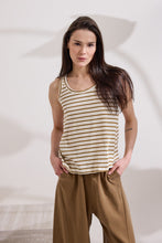 Load image into Gallery viewer, KAELIA STRIPED SLEEVELESS BLOUSE
