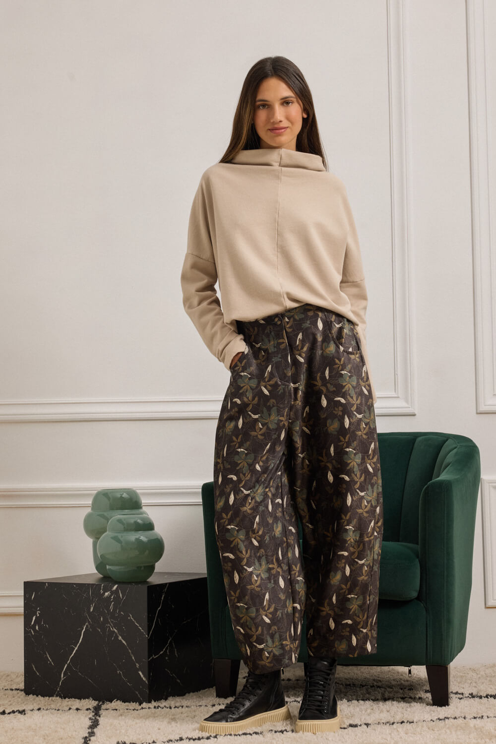 KAORI PRINTED PANTS 7/8