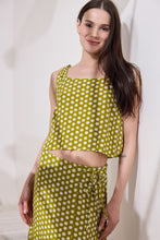 Load image into Gallery viewer, LISELLE CROPPED POLKA DOT TOP IN ASYMMETRIC DESIGN
