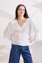 Load image into Gallery viewer, MARSH TUNIC IN CRINKLE FABRIC WITH PUFF SLEEVES
