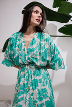 Load image into Gallery viewer, MIREINA LONG FLORAL DRESS WITH FRONT SLIT
