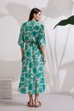 Load image into Gallery viewer, MIREINA LONG FLORAL DRESS WITH FRONT SLIT
