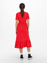 Load image into Gallery viewer, ONLMAYPEPLUM SHORT SLEEVE MIDI DRESS COTTON
