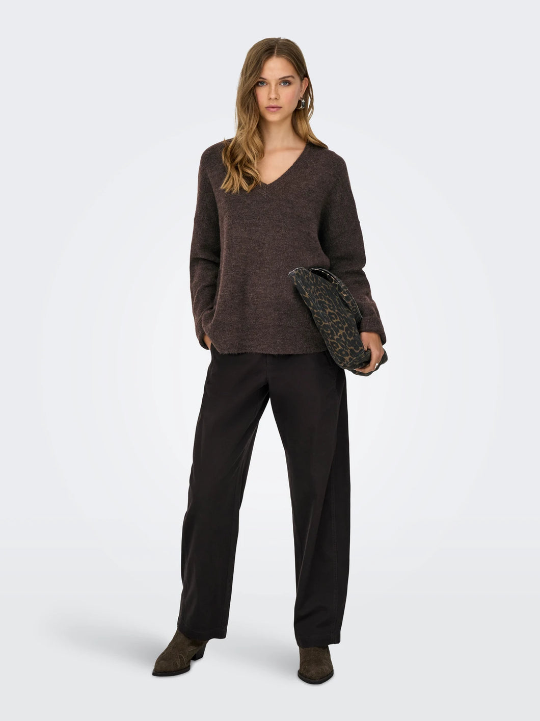 ONLTALIO LONG SLEEVE V-NECK KNITWEAR