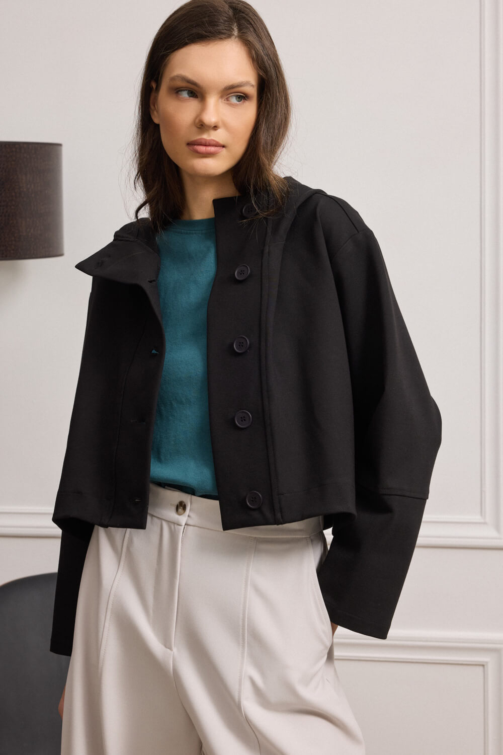 ORVILLE BLACK CARDIGAN WITH BUTTONS