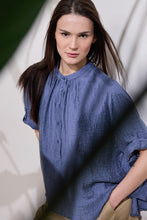 Load image into Gallery viewer, SIDNEY SATIN TUNIC WITH CRINKLE EFFECT AND ASYMMETRY
