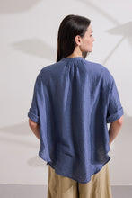Load image into Gallery viewer, SIDNEY SATIN TUNIC WITH CRINKLE EFFECT AND ASYMMETRY
