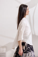 Load image into Gallery viewer, SIDNEY SATIN TUNIC WITH CRINKLE EFFECT AND ASYMMETRY
