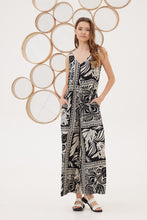 Load image into Gallery viewer, SOFFI_1 PRINTED SLEEVELESS JUMPSUIT V-NECK VISCOSE
