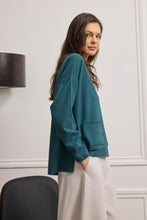 Load image into Gallery viewer, TOBY COTTON BLOUSE ASYMMETRIC WITH POCKET
