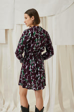 Load image into Gallery viewer, VRINA LONG SLEEVE PRINTED MINI DRESS VISCOSE
