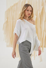 Load image into Gallery viewer, ZADAR CROPPED KNITTED BLOUSE ASYMMETRIC SLEEVES

