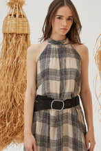 Load image into Gallery viewer, ZAKINTHOS SLEEVELESS PLAID DRESS VISCOSE
