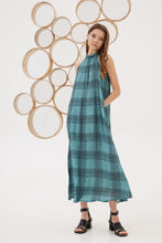 Load image into Gallery viewer, ZAKINTHOS SLEEVELESS PLAID DRESS VISCOSE
