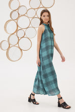 Load image into Gallery viewer, ZAKINTHOS SLEEVELESS PLAID DRESS VISCOSE
