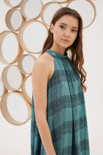 Load image into Gallery viewer, ZAKINTHOS SLEEVELESS PLAID DRESS VISCOSE
