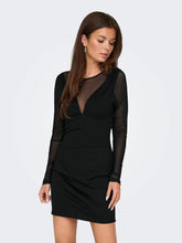 Load image into Gallery viewer, ONLBECKIDRES BLACK BODYCONDRED DRESS
