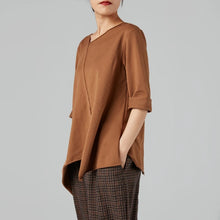 Load image into Gallery viewer, 223727 3/4 SLEEVE  BLOUSE ASYMMETRICAL
